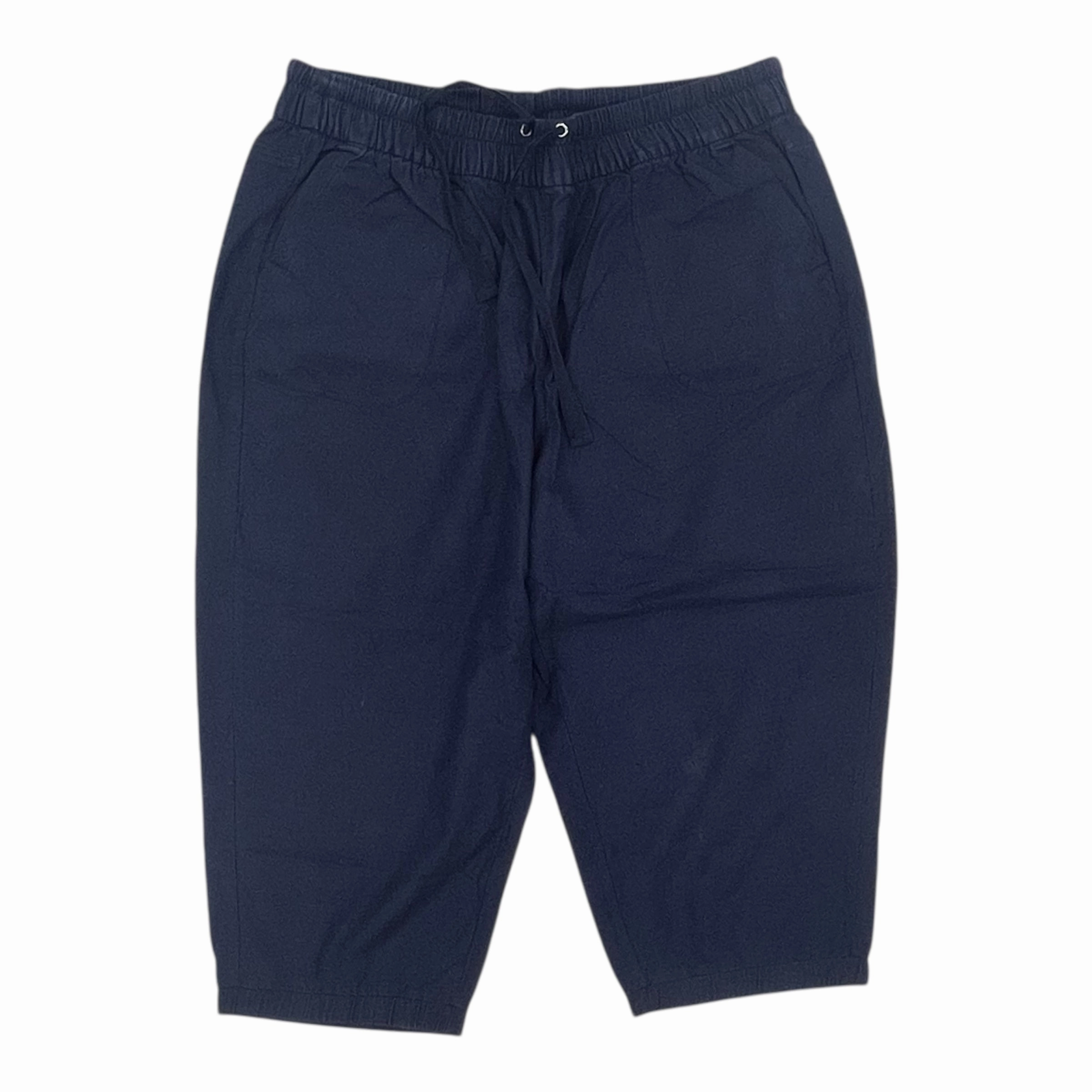 Cozy Material WaterproofTechnology Pants Cropped By Lane Bryant In Navy, Size:2X