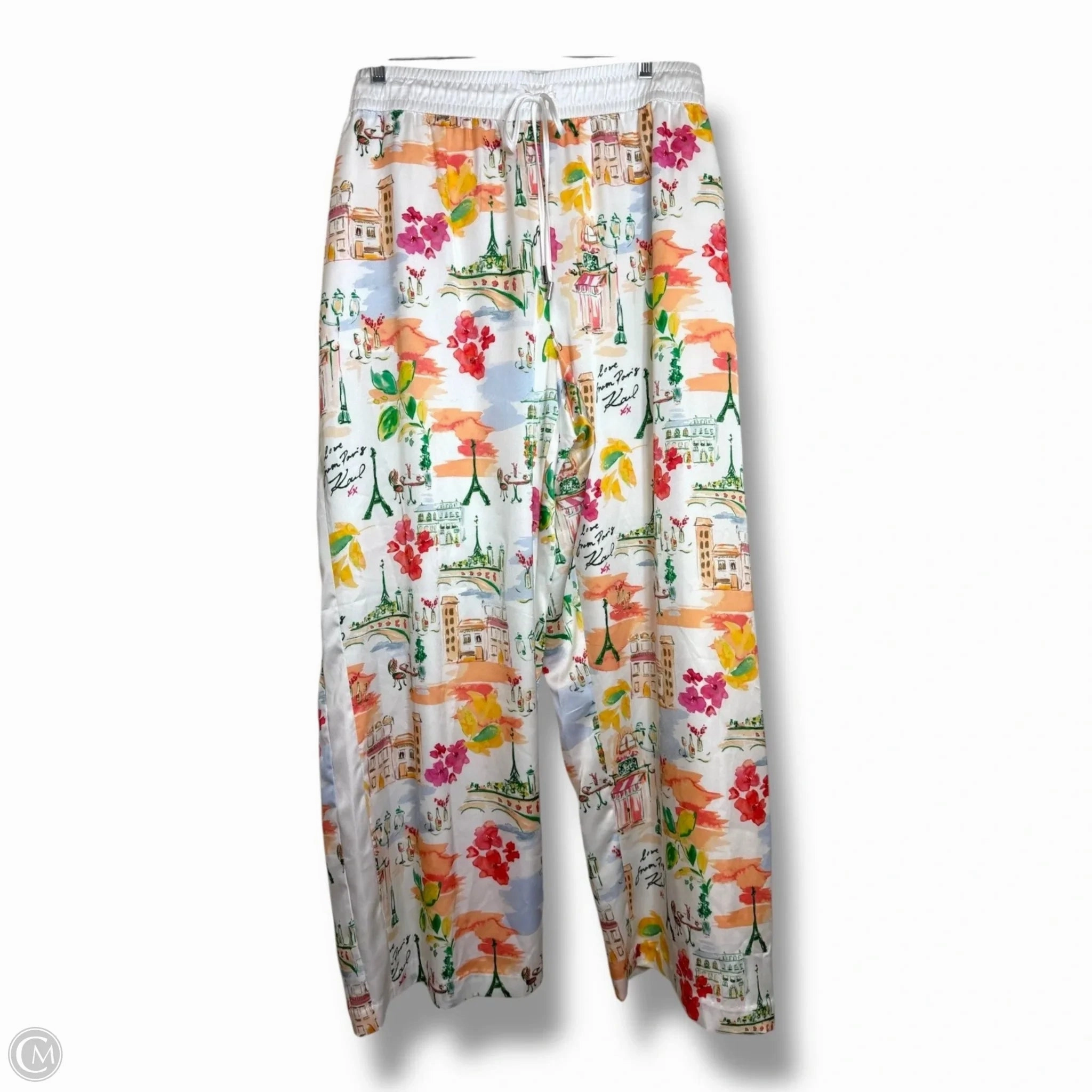 Side zipper Pants Designer By Karl Lagerfeld In Multi-colored, Size: 2x