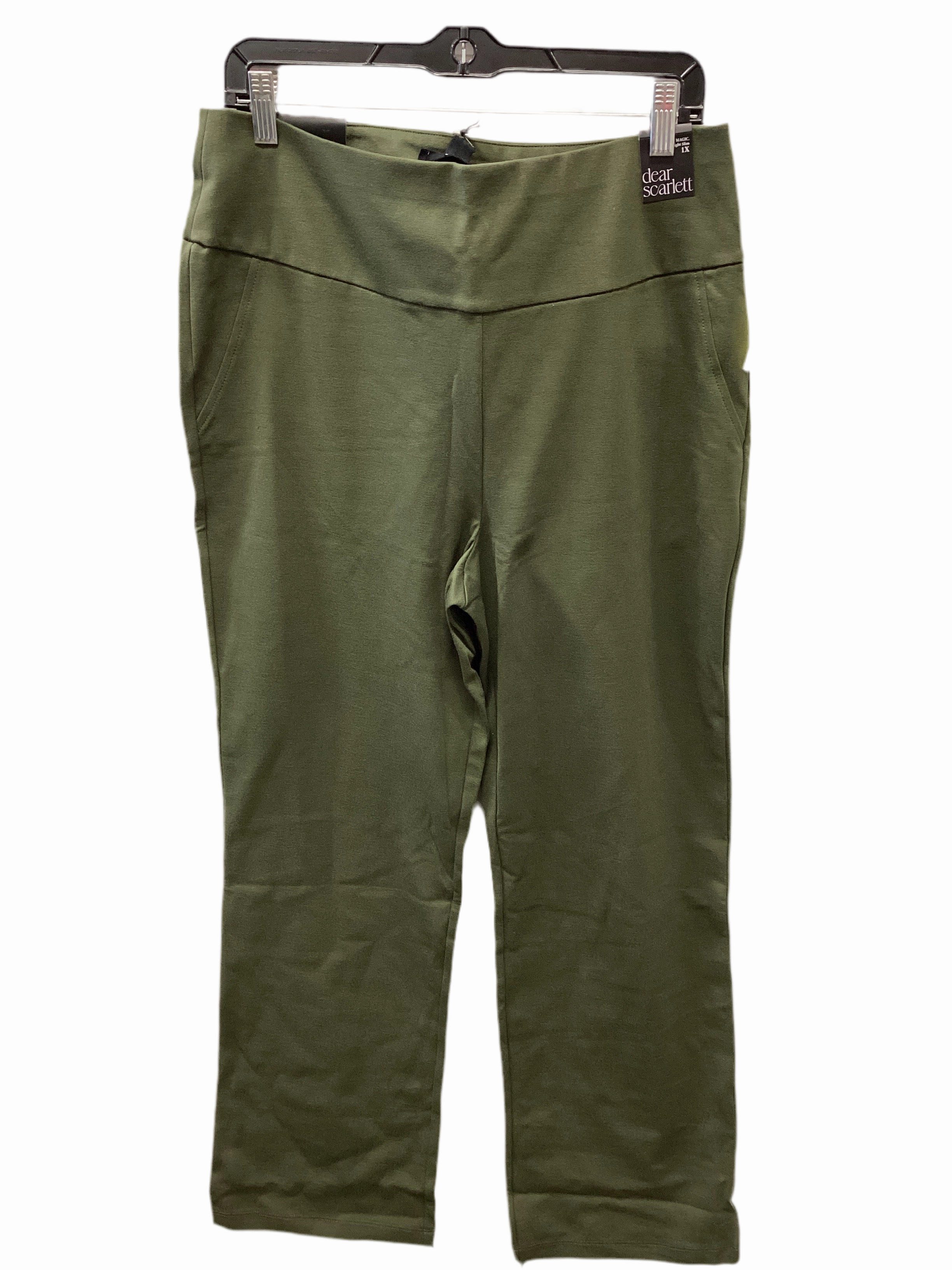 Comfy Design Pants Dress By Dear Scarlett In Green, Size:1X