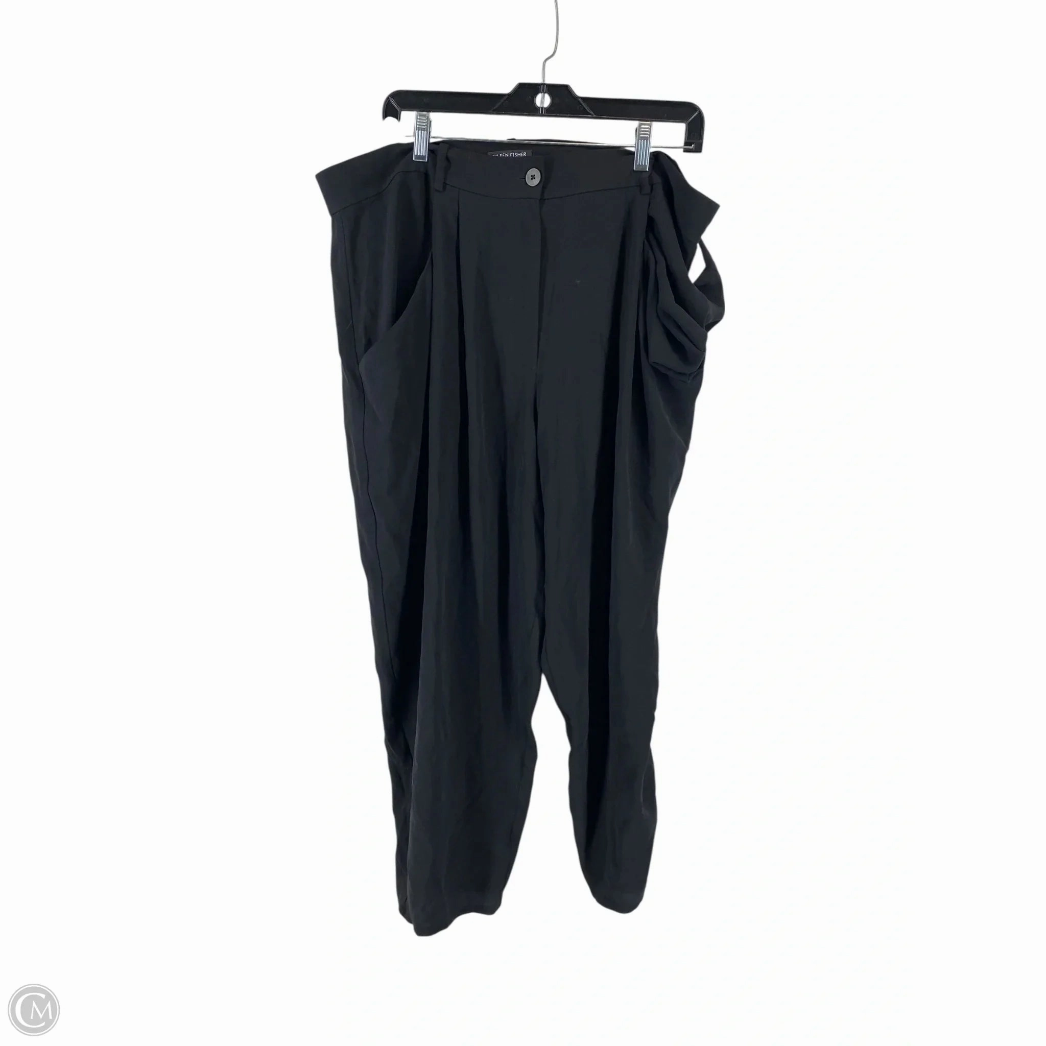 Pants Dress By Eileen Fisher In Black, Size: 1x Light Waist Reflective details