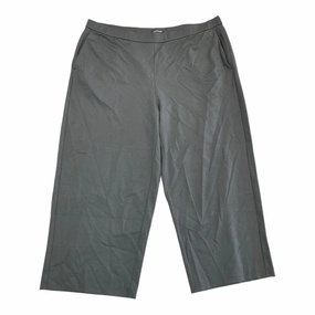 Stain Repellent Coating DoubleLayeredHem Pants Dress By Eileen Fisher In Grey, Size:2X