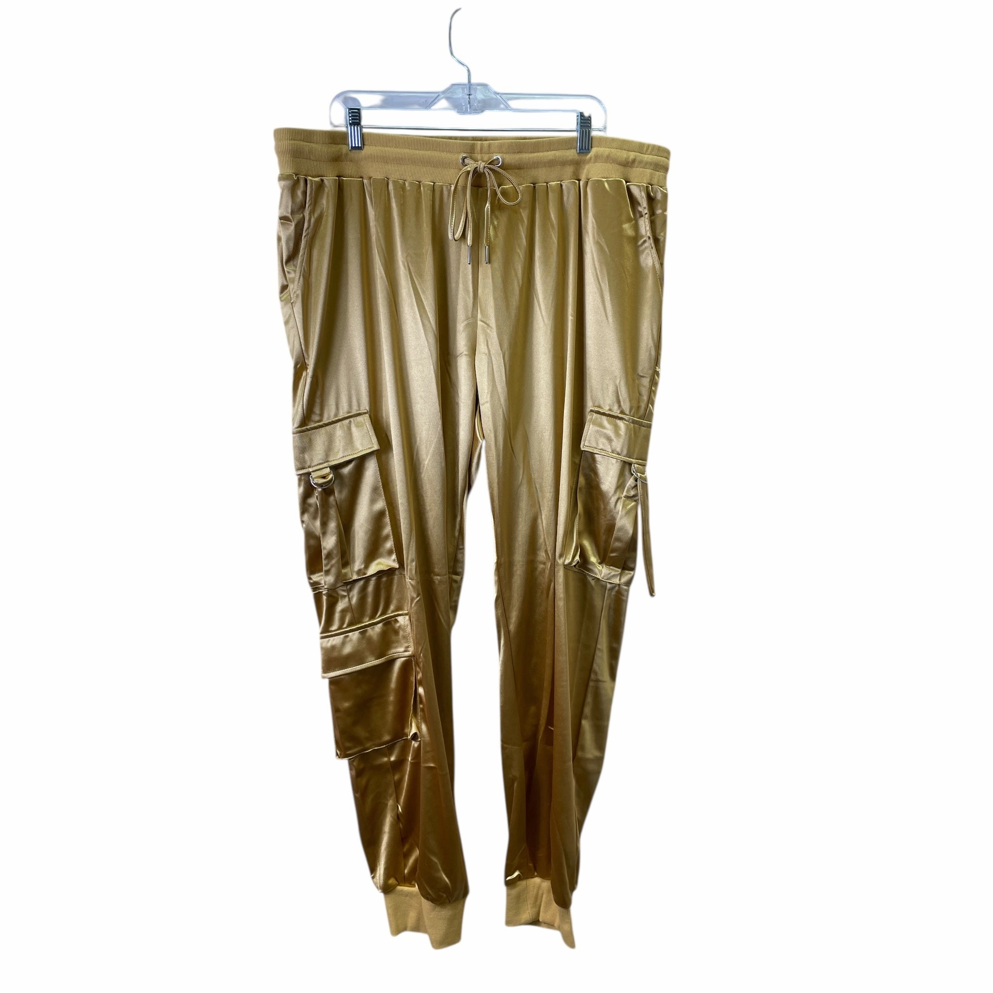 Casual Movement Pants Joggers By Ashley Stewart In Gold, Size:2X