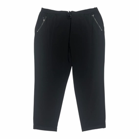 Pants Joggers By Susan Graver In Black, Size:2X Seamless Design