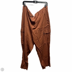 Pants Linen By Ava & Viv In Brown, Size: 2x LightweightDesign Yoga Ready