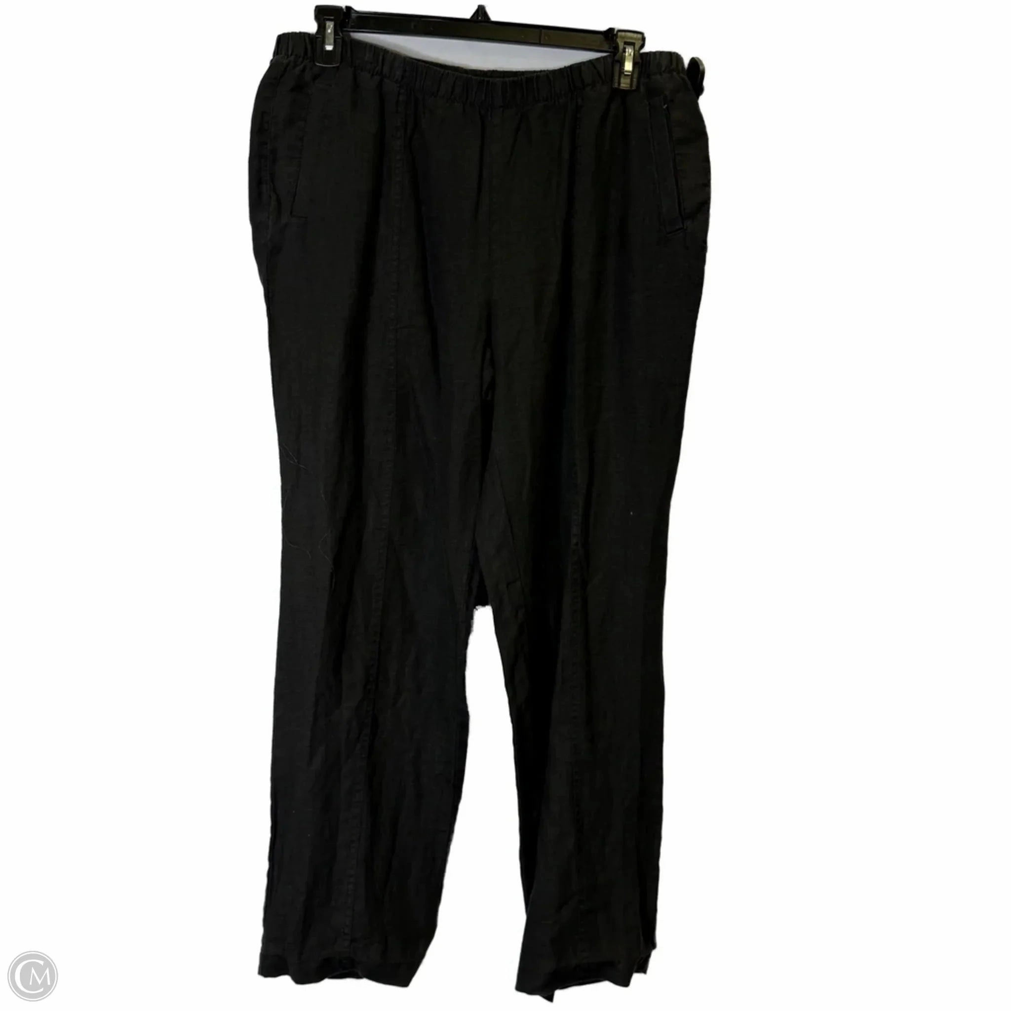 No Ride-Up Cozy Stretch Pants Linen By Chicos In Black, Size: 2x