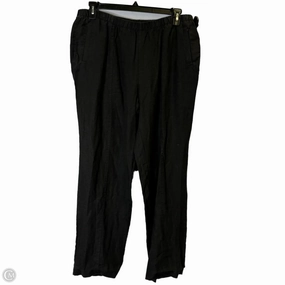 No Ride-Up Cozy Stretch Pants Linen By Chicos In Black, Size: 2x