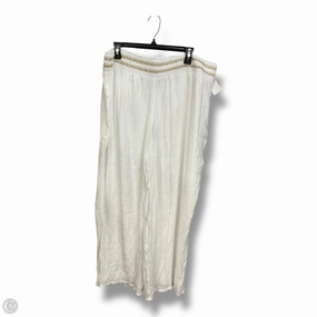 OdorResistantTreatment Pants Linen By Jm Collections In White, Size: 2x