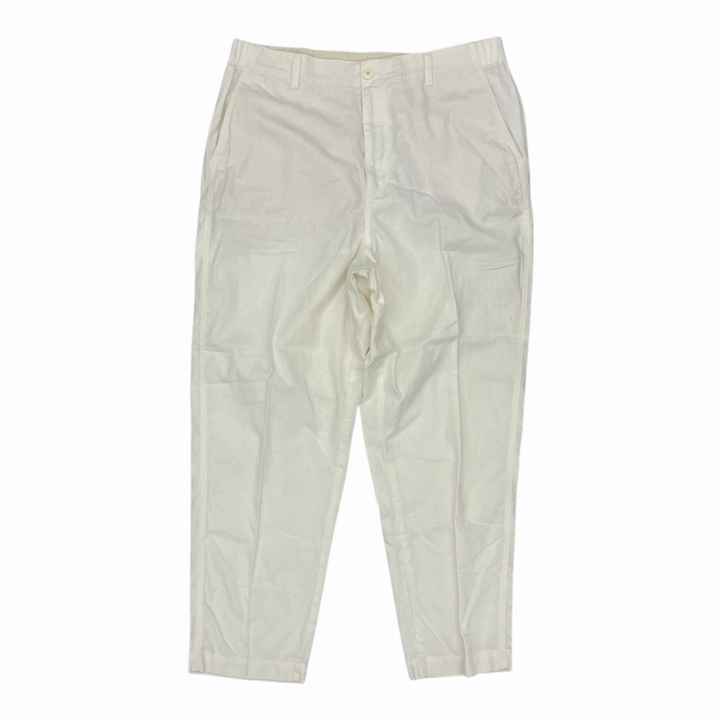 Day Ready Functional Comfort Wear Pants Linen By Uniqlo In Cream, Size:Xl