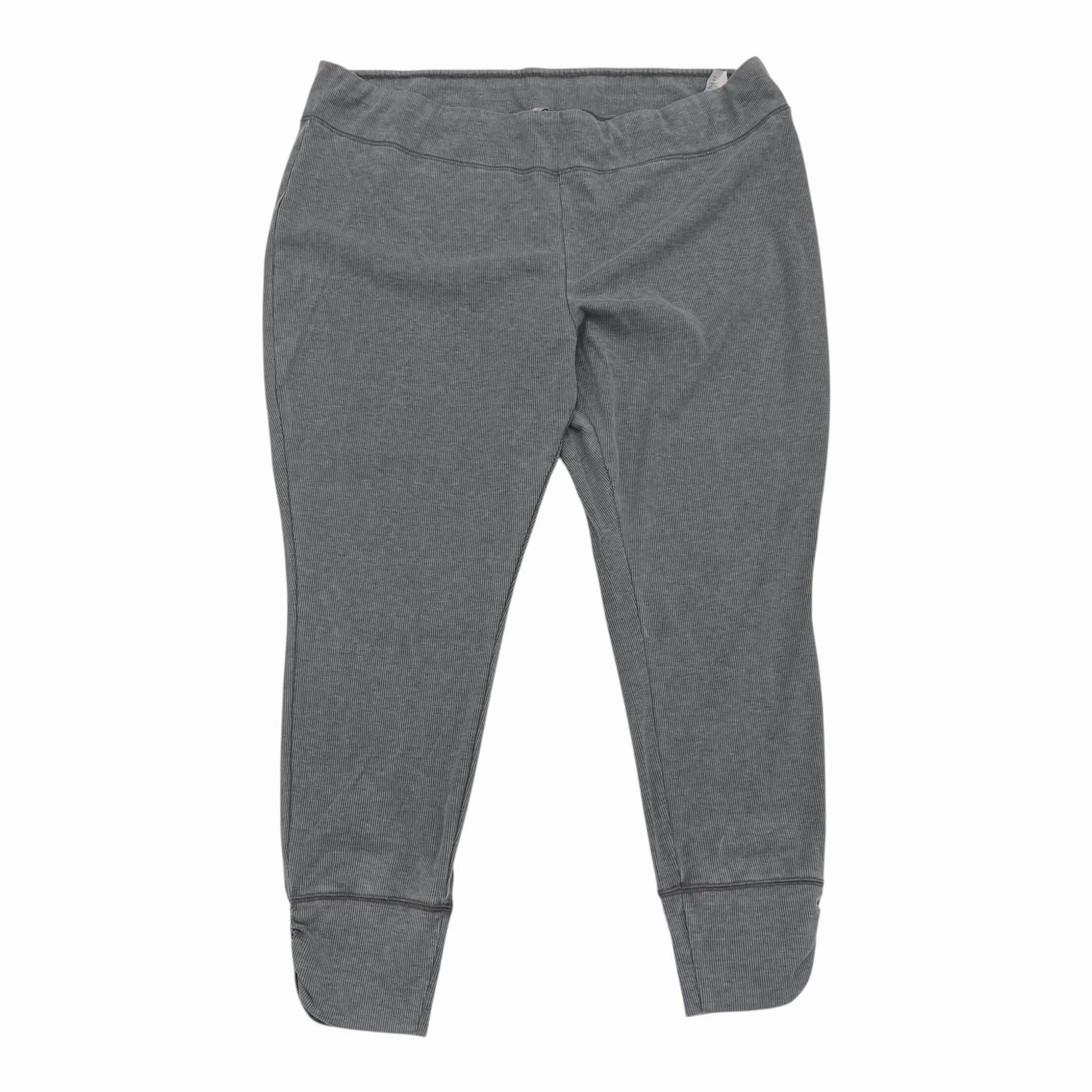 Tangle Free Cuffs Quick Change Pants Lounge By Any Body In Grey, Size:3X