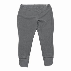 Tangle Free Cuffs Quick Change Pants Lounge By Any Body In Grey, Size:3X