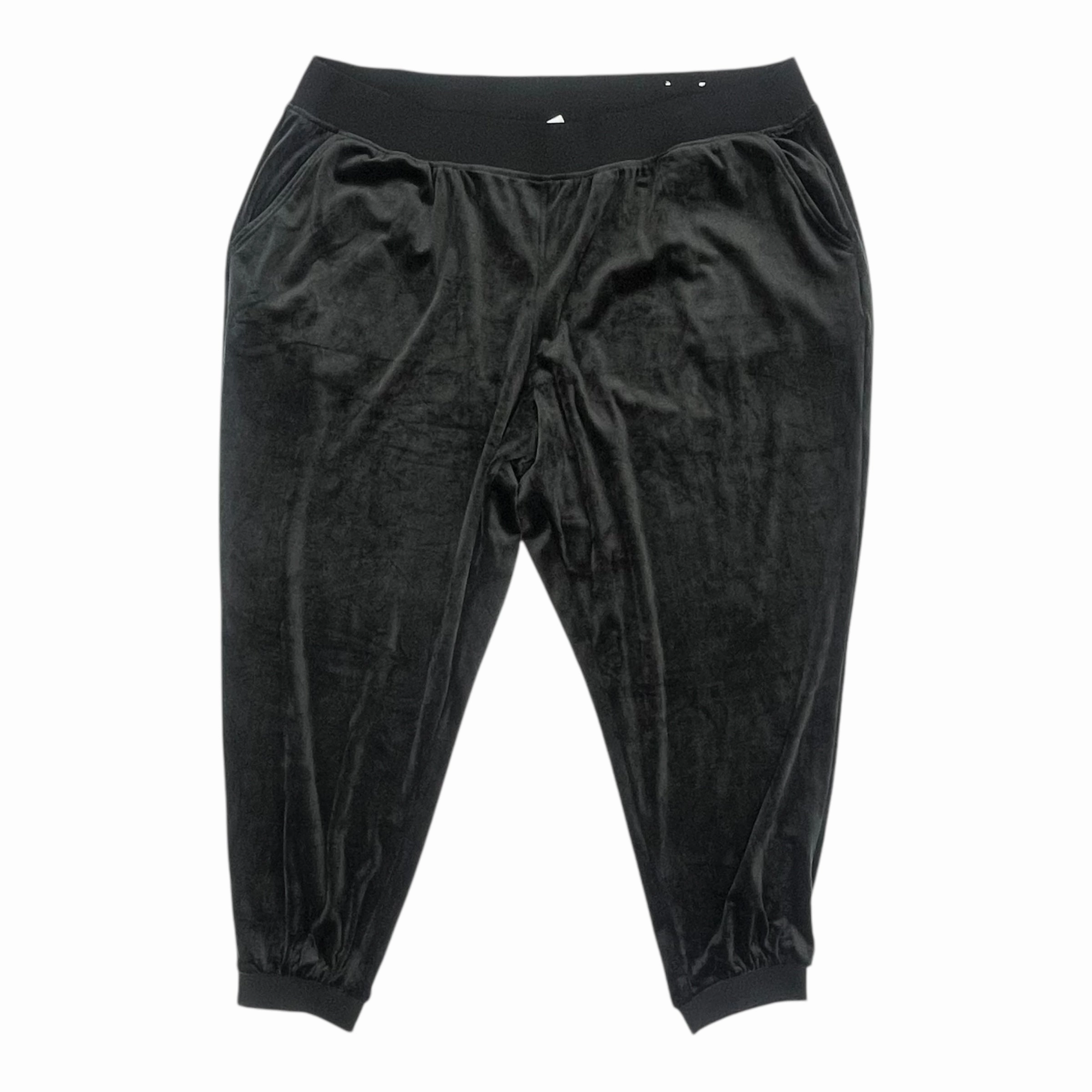 Fitted Style Pants Lounge By Livi Active In Black, Size:4X