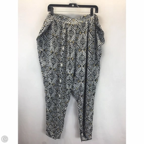 HighRiseWaistband Pants Lounge By New Look In Black & White, Size: 3x
