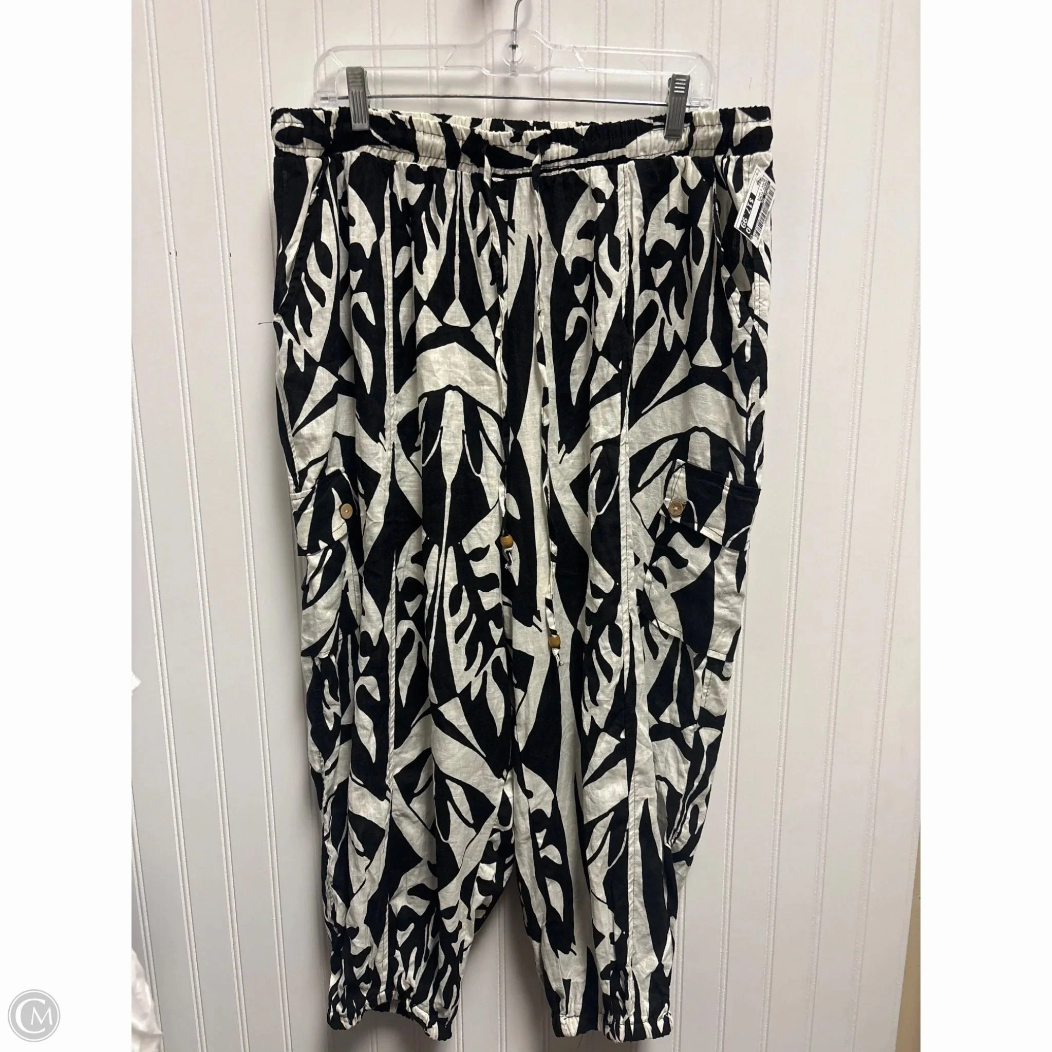 Organic Cotton AntiStaticFinish Pants Other By Rachel Zoe In Black & White, Size: 2x