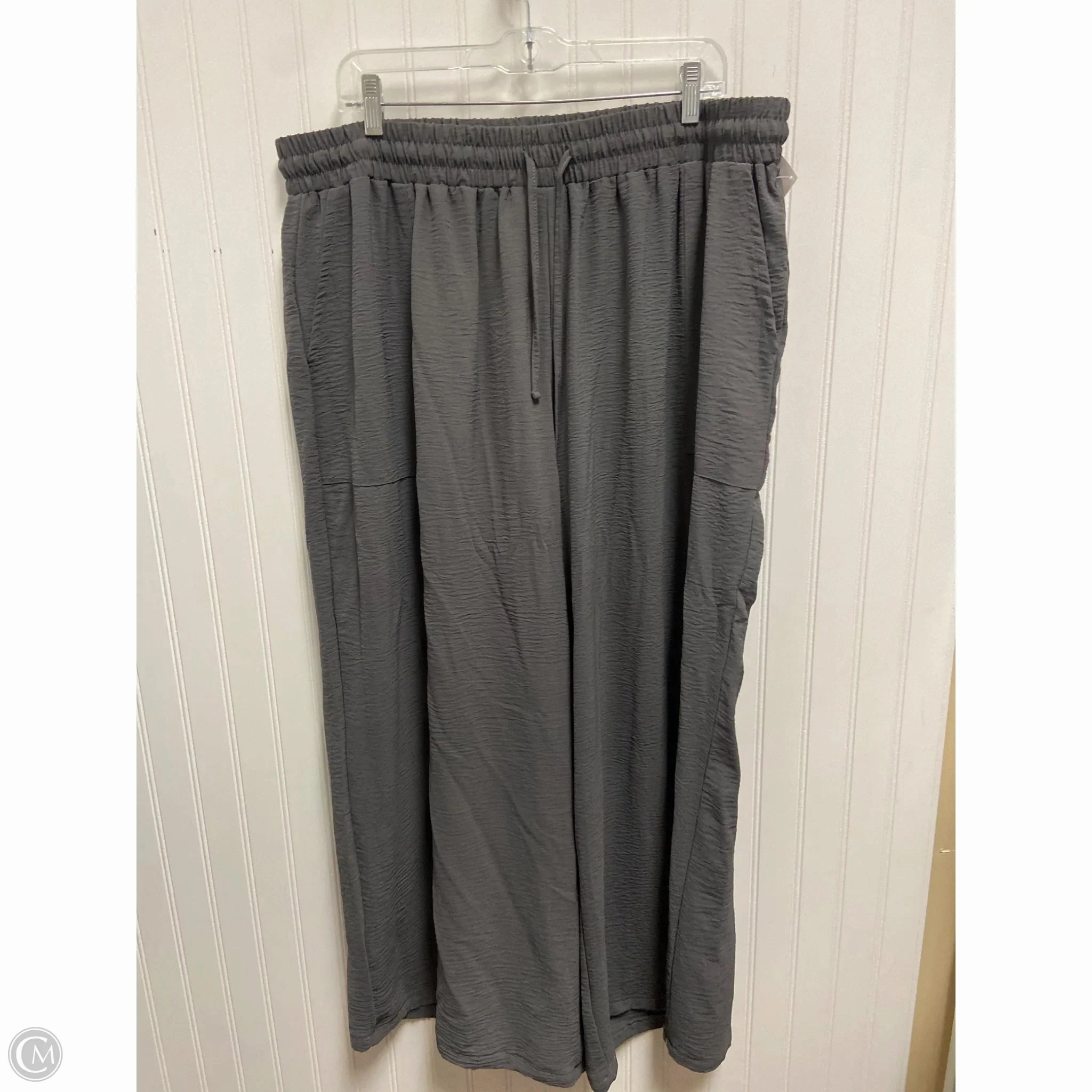 Pants Wide Leg By Clothes Mentor In Grey, Size: 4x LightweightComfort