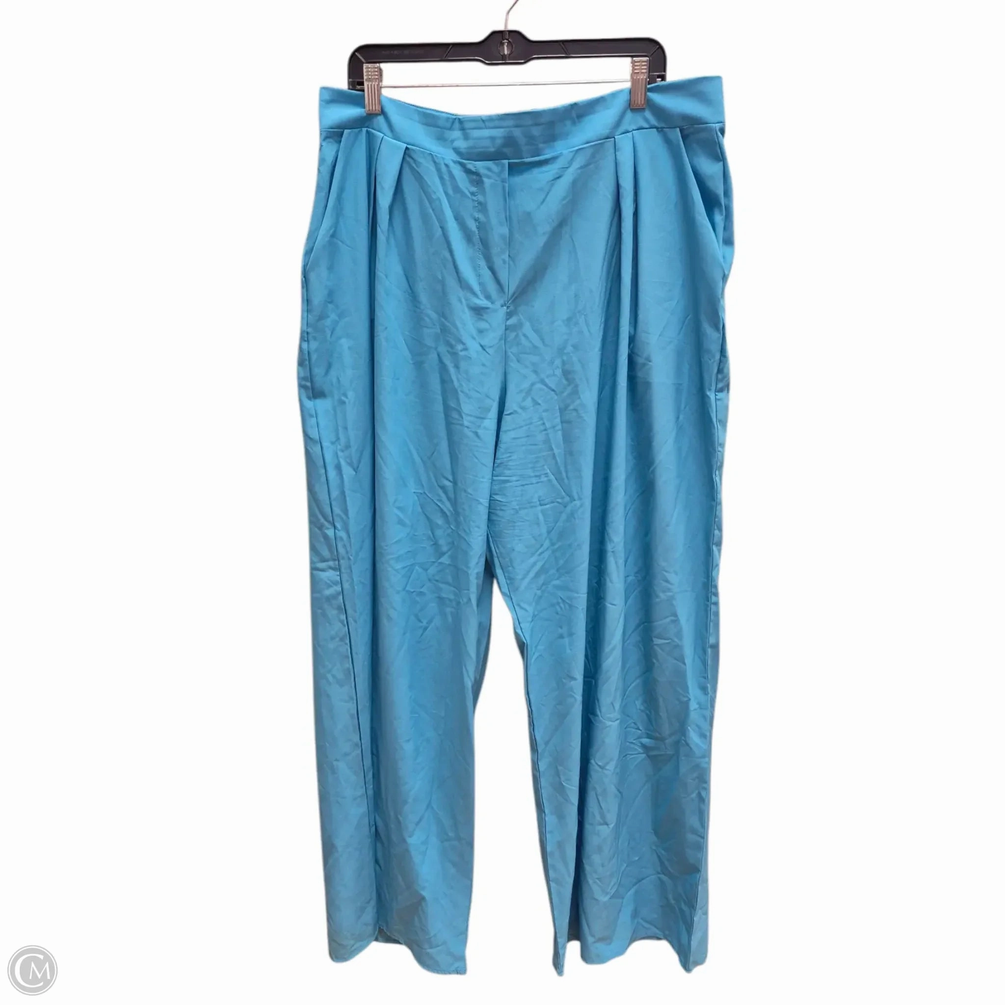 Classic Comfort No Pinch Pants Wide Leg By Fashion Nova In Blue, Size: 2x