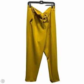 Pants Wide Leg By Jones And Co In Yellow, Size: 1x Elastic Fit