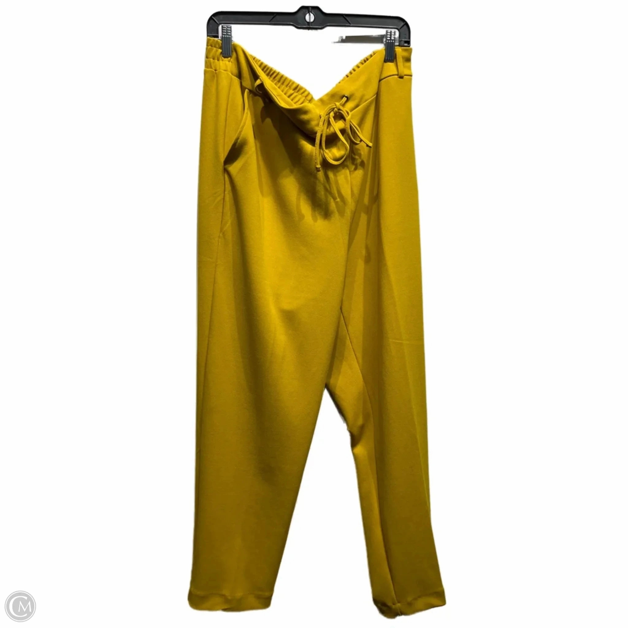 Pants Wide Leg By Jones And Co In Yellow, Size: 1x Elastic Fit
