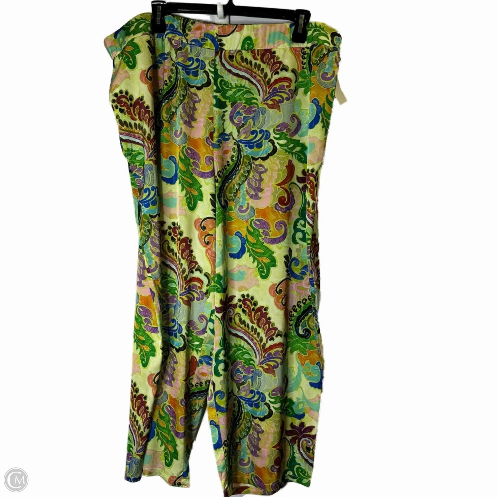 Pants Wide Leg By Susan Graver In Green, Size: 3x Comfort Style