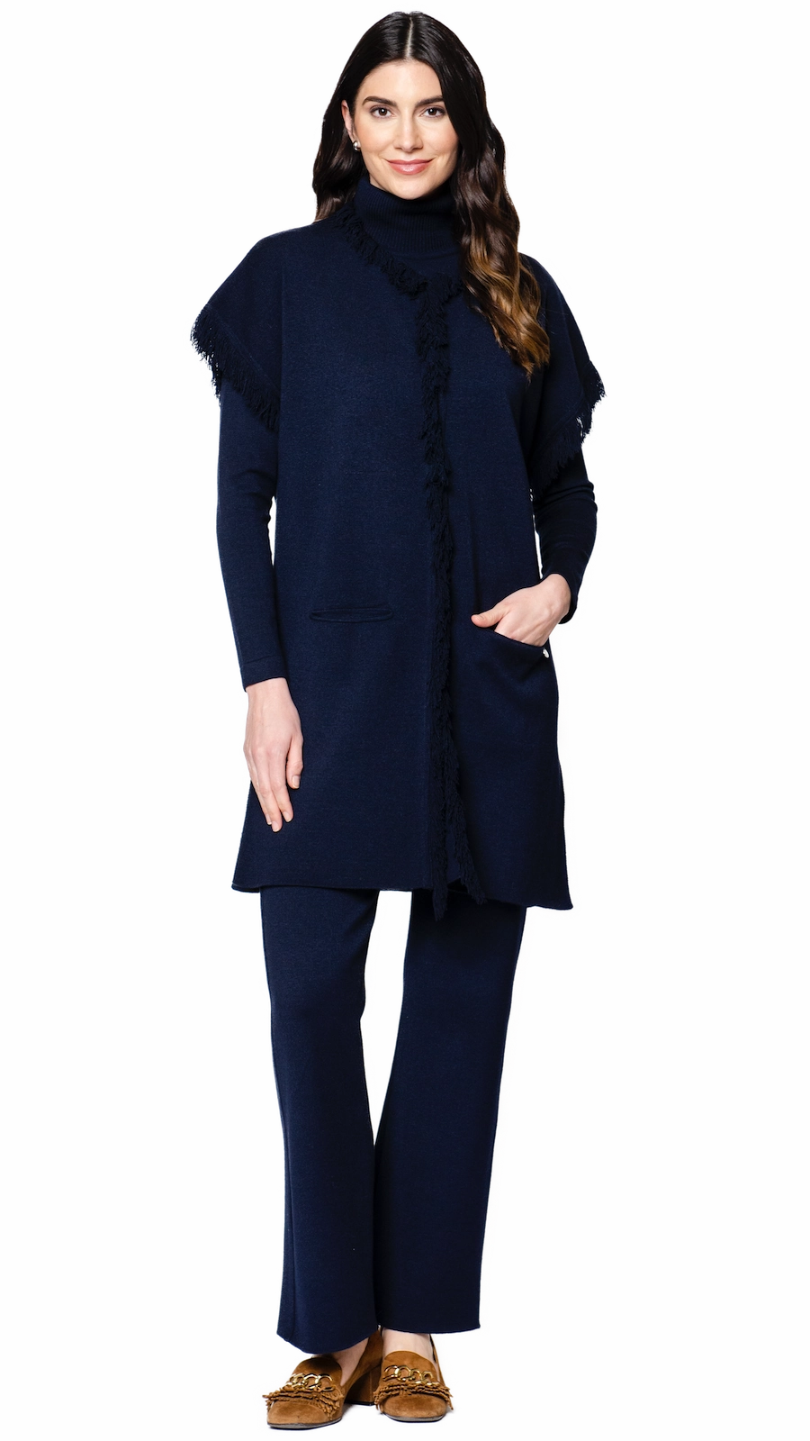 Paris Classic Turtleneck - Dark Navy Anti Static Fabric