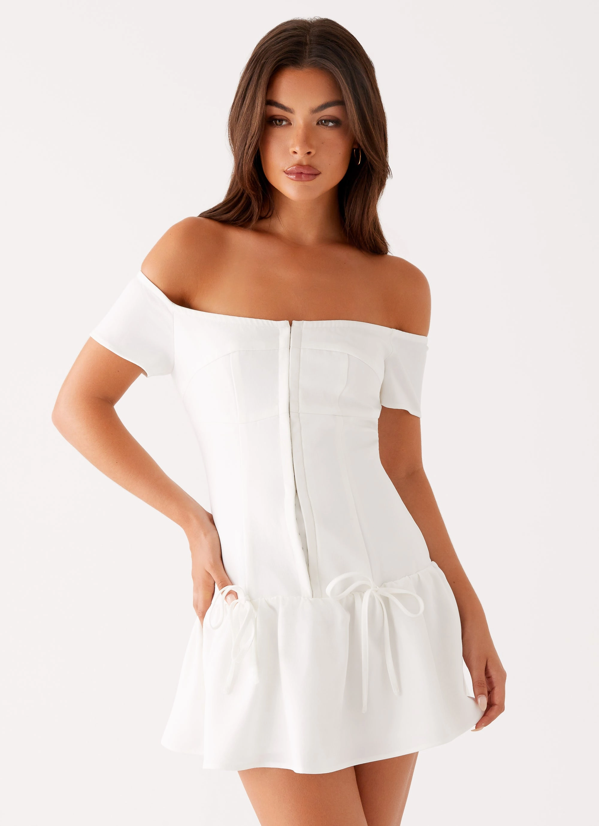 Penny Mini Dress - White Easy Comfort