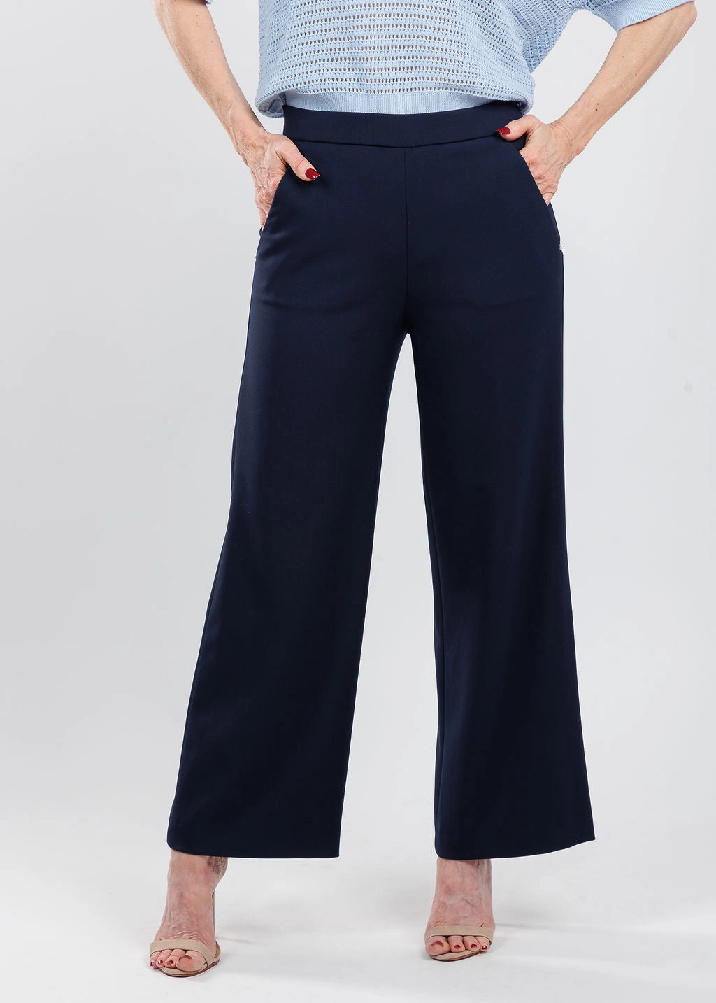 Core Essential stain resistant coating Palina Crepe 6/8 Culotte Pants - Dark Blue