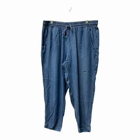Pants Cropped By Workshop In Blue, Size:1X Organic Cotton Blend Sweat Resistant