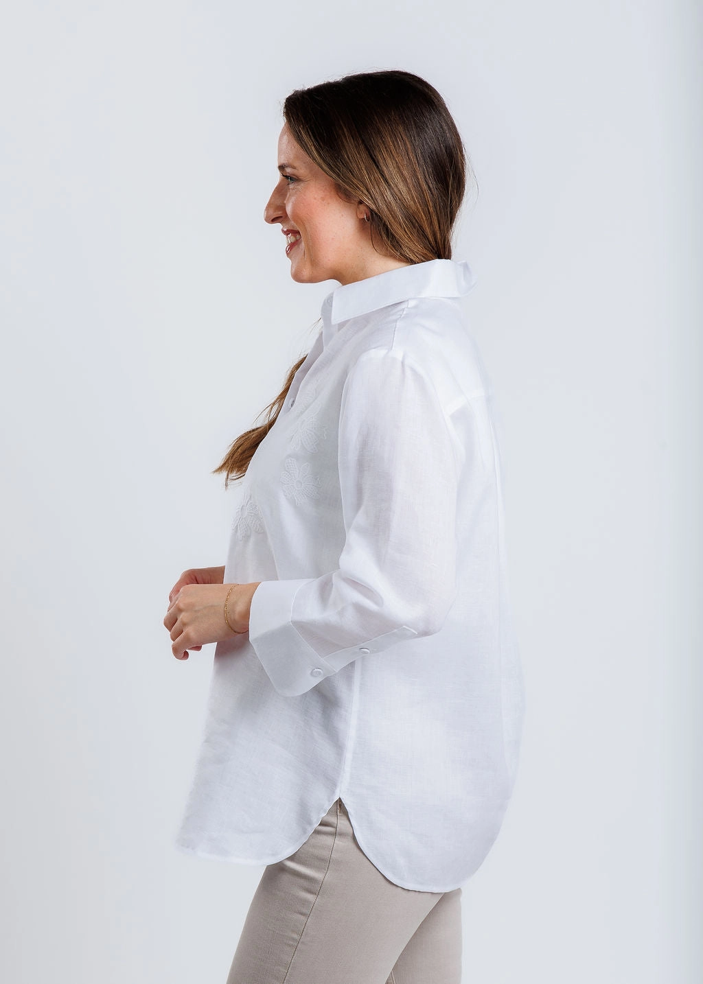Margot 3/4 Sleeve Shirt - White Fashion staples Everyday Look