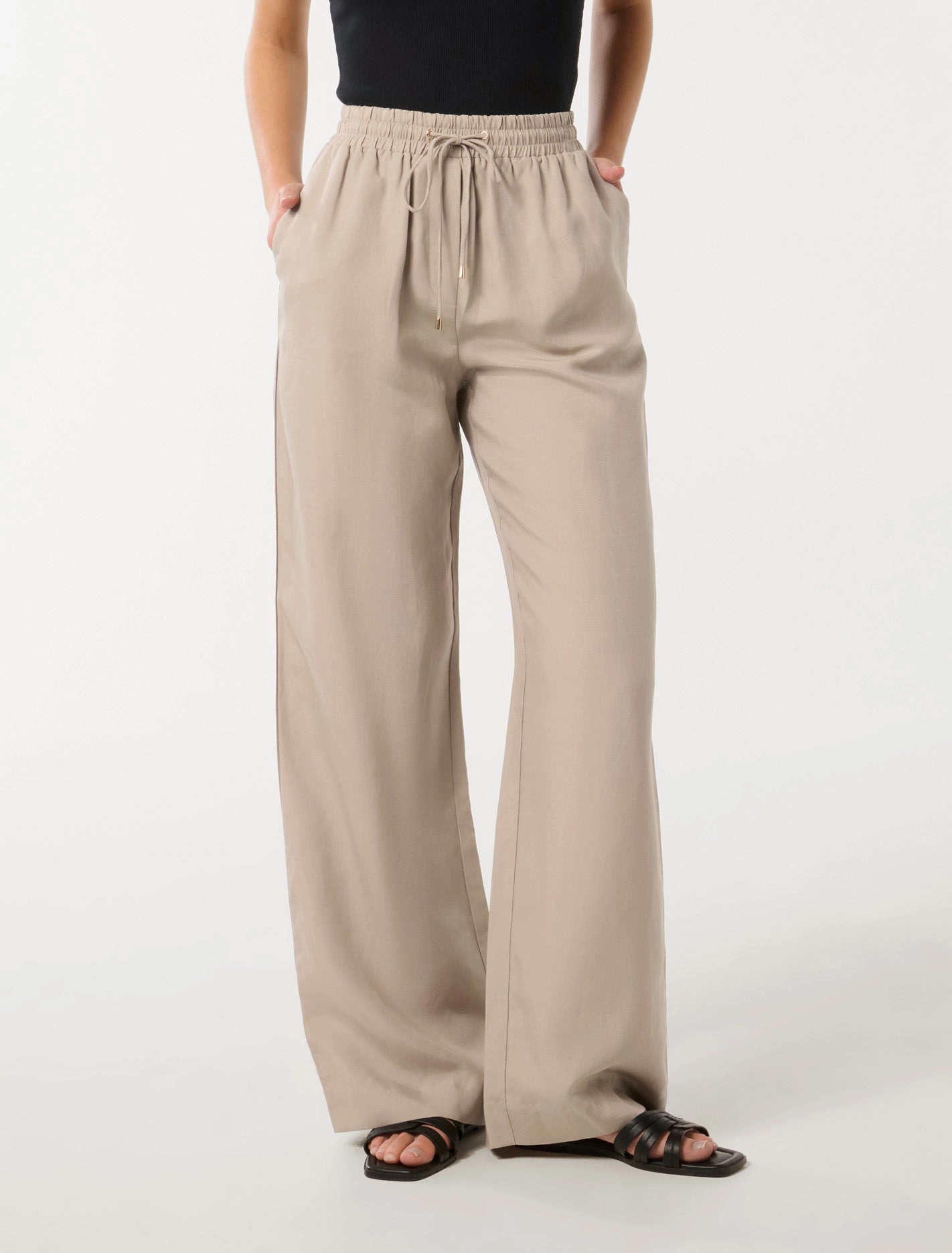 Phoebe Drawstring Wide Leg Pants Versatile Layering Active Flex