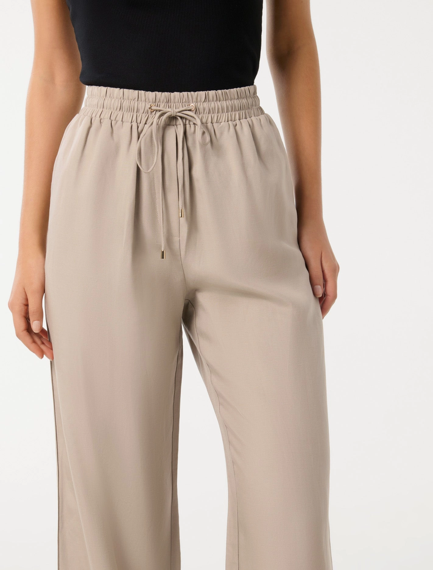 Phoebe Drawstring Wide Leg Pants TemperatureRegulation EcoFriendlyBlend