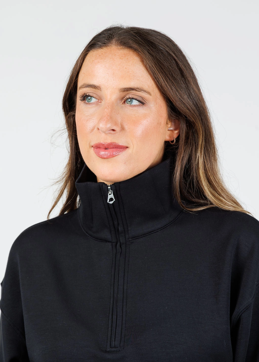Winter Wear Comfort Zone Half Zip Sweatshirt - Black