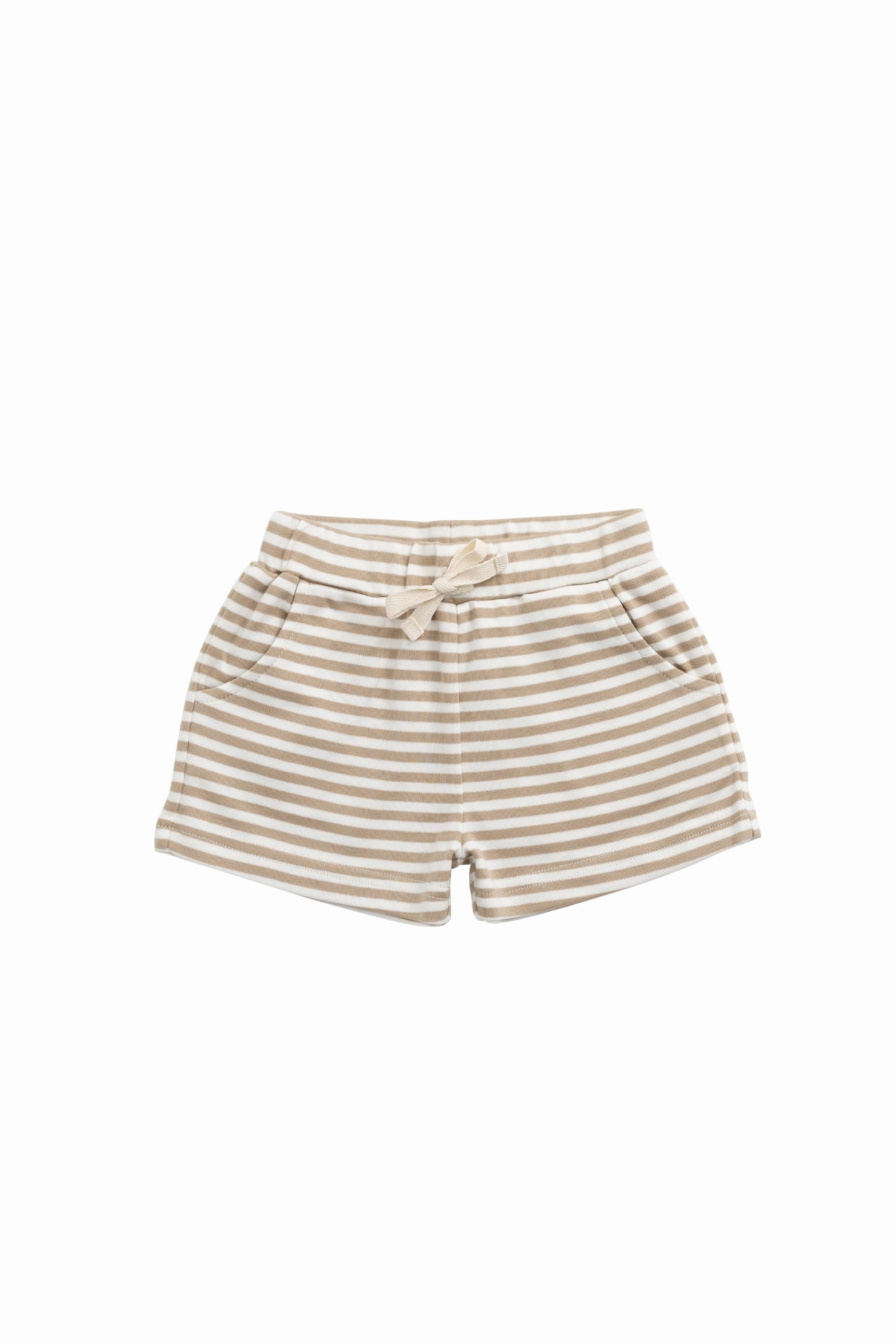 Pima Cotton Wesley Short - Slim Stripe Brioche/Cloud Gentle On Skin