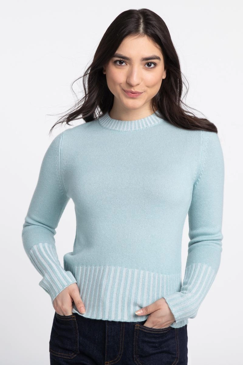 Plaited High Rib Crew Sweater Knit Essentials