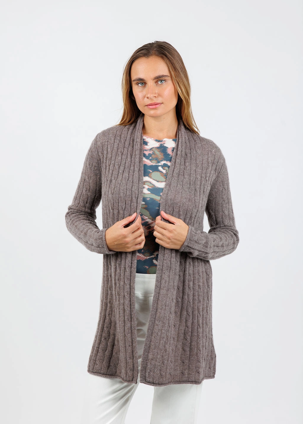 Breezy Cashmere Mini Cable Duster - Portobello Relax Fit Wear