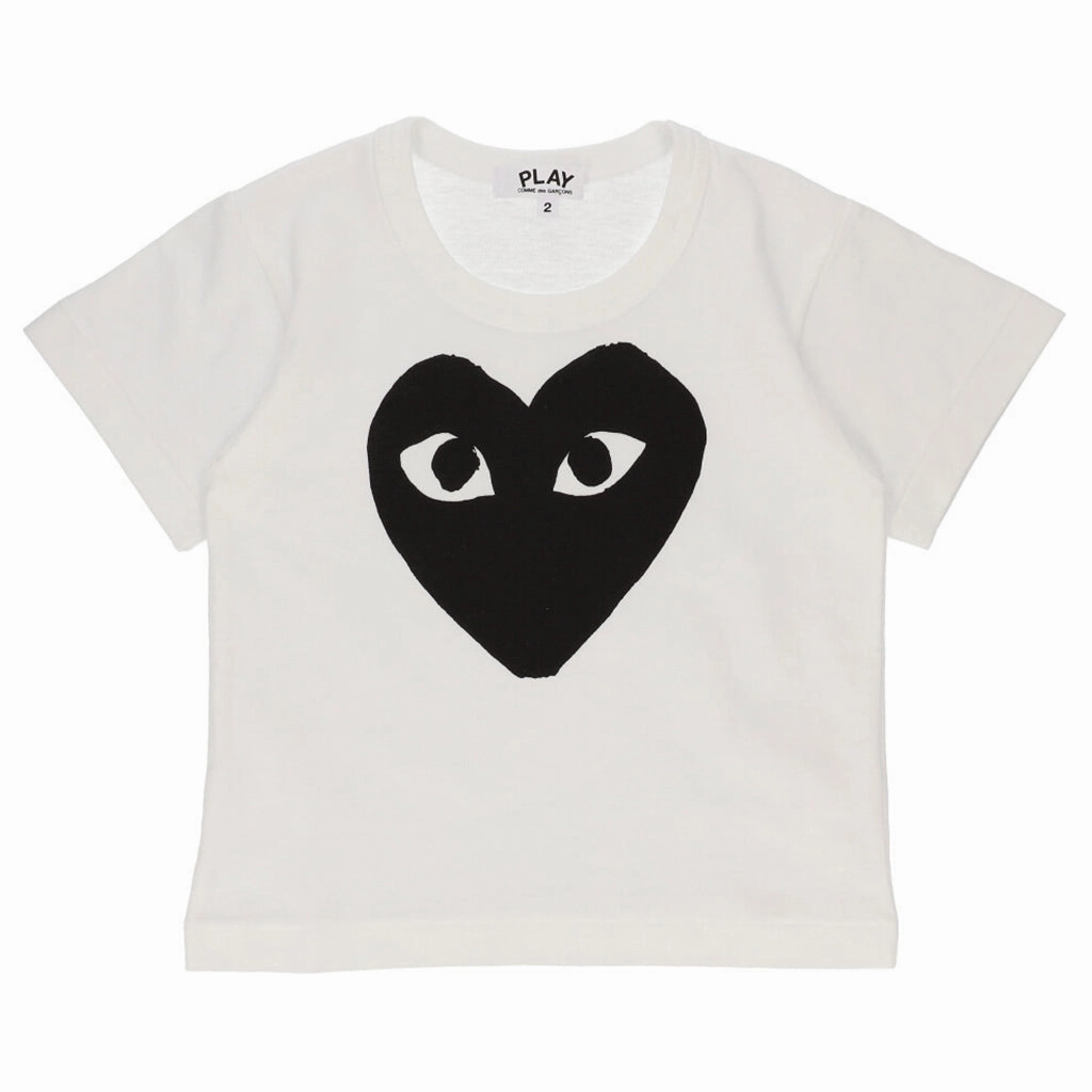 DoubleStitching ReinforcedHem Comme Des Gar?ons Play Kids Heart Logo T-Shirt