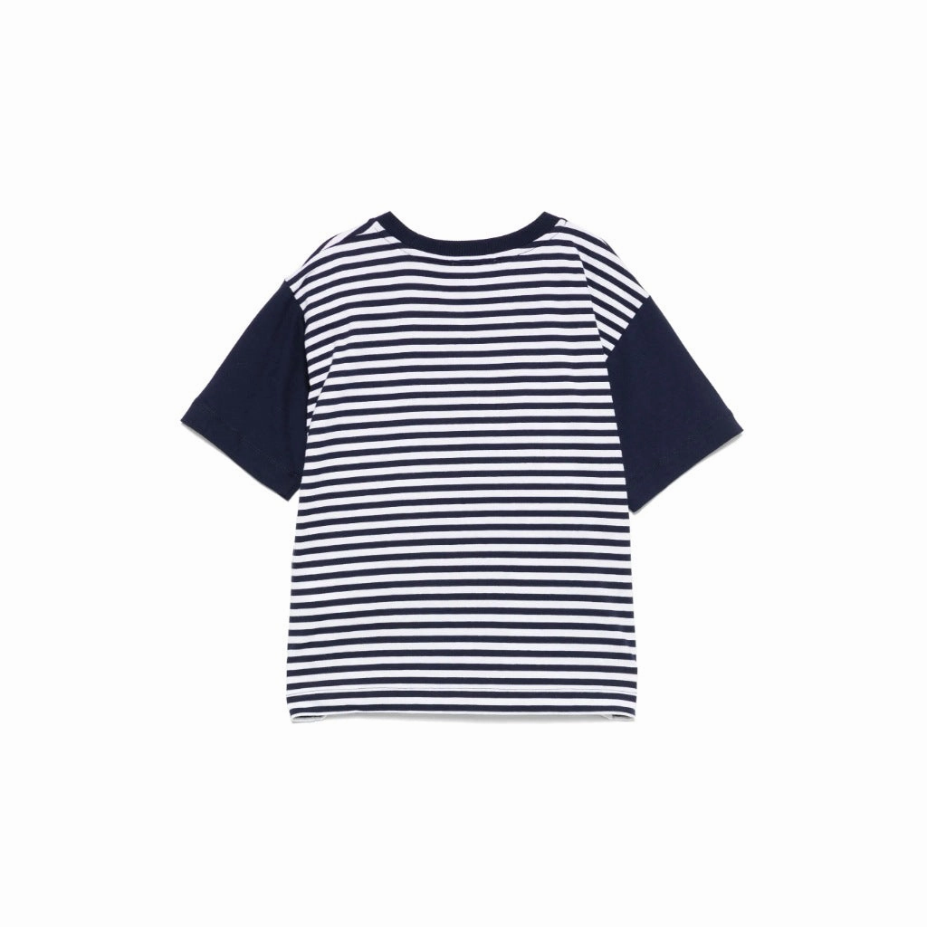 Easy Layering Moschino Kids Teddy Graphic Striped T-shirt