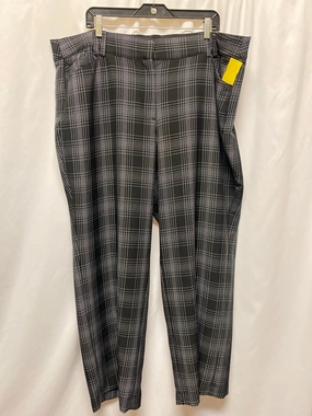 Outdoor Friendly Breathable Stretch Wear Pants Dress By Lane Bryant In Black & White, Size: 3x