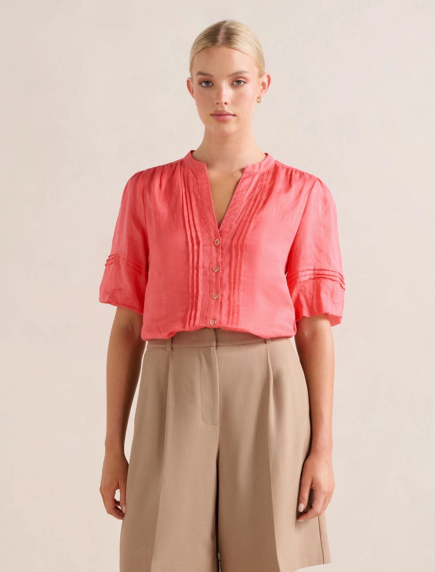 LongWearingComfort AllDayComfort Mariella Pintuck Blouse
