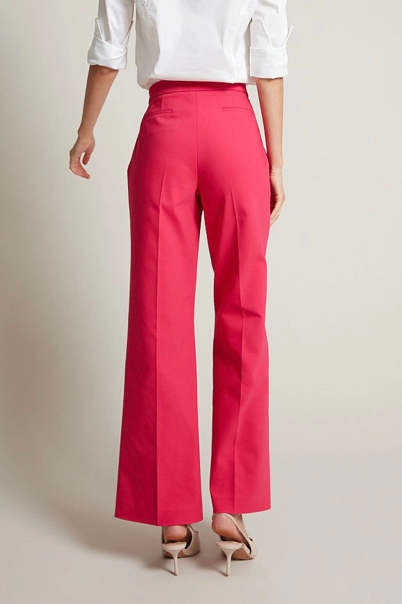 Preston Pin Tuck Pants With Slant Pockets - Raspberry hypoallergenic material