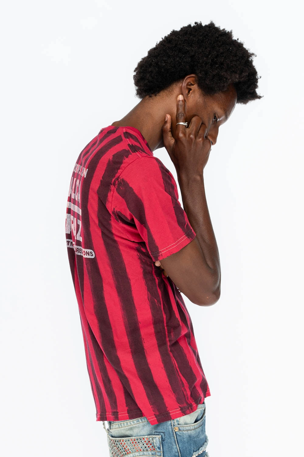 Cool and casual Trendy Piece PRISONER BLACK/RED T-SHIRT  WITH RJ ALCATRAZ PRINT