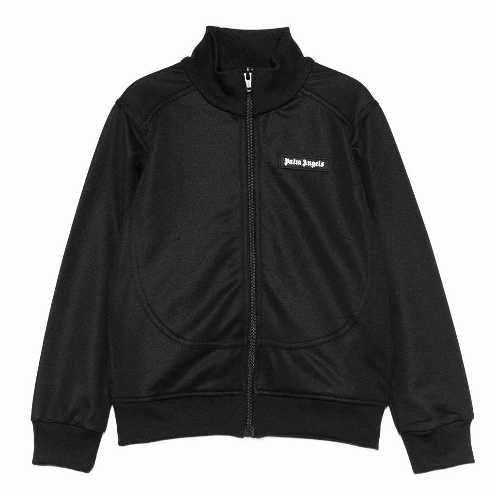 Refined Casual QuiltedPattern Palm Angels Kids Curved Logo Cut Track Jacket