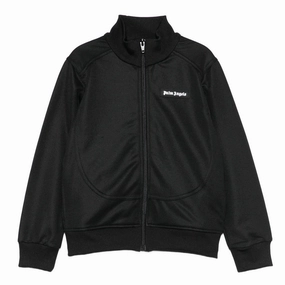 Packable Feature Palm Angels Kids Curved Logo Cut Track Jacket