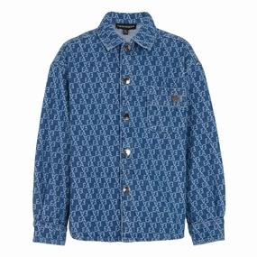 Buttery Soft Feel Emporio Armani Junior Logo All-Over Shirt