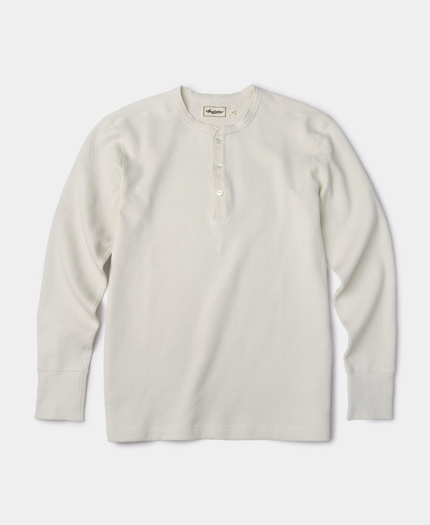 On-the-Go Fashion Raschel Knit Thermal Henley Shirt