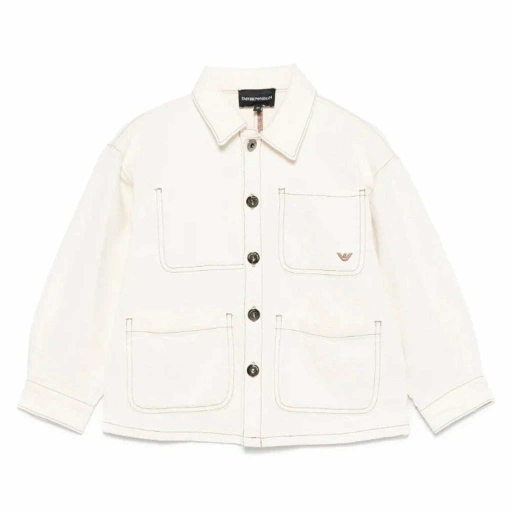 Street Comfort Fit Heat Trapping Layer Emporio Armani Junior Patch Pocket Jacket