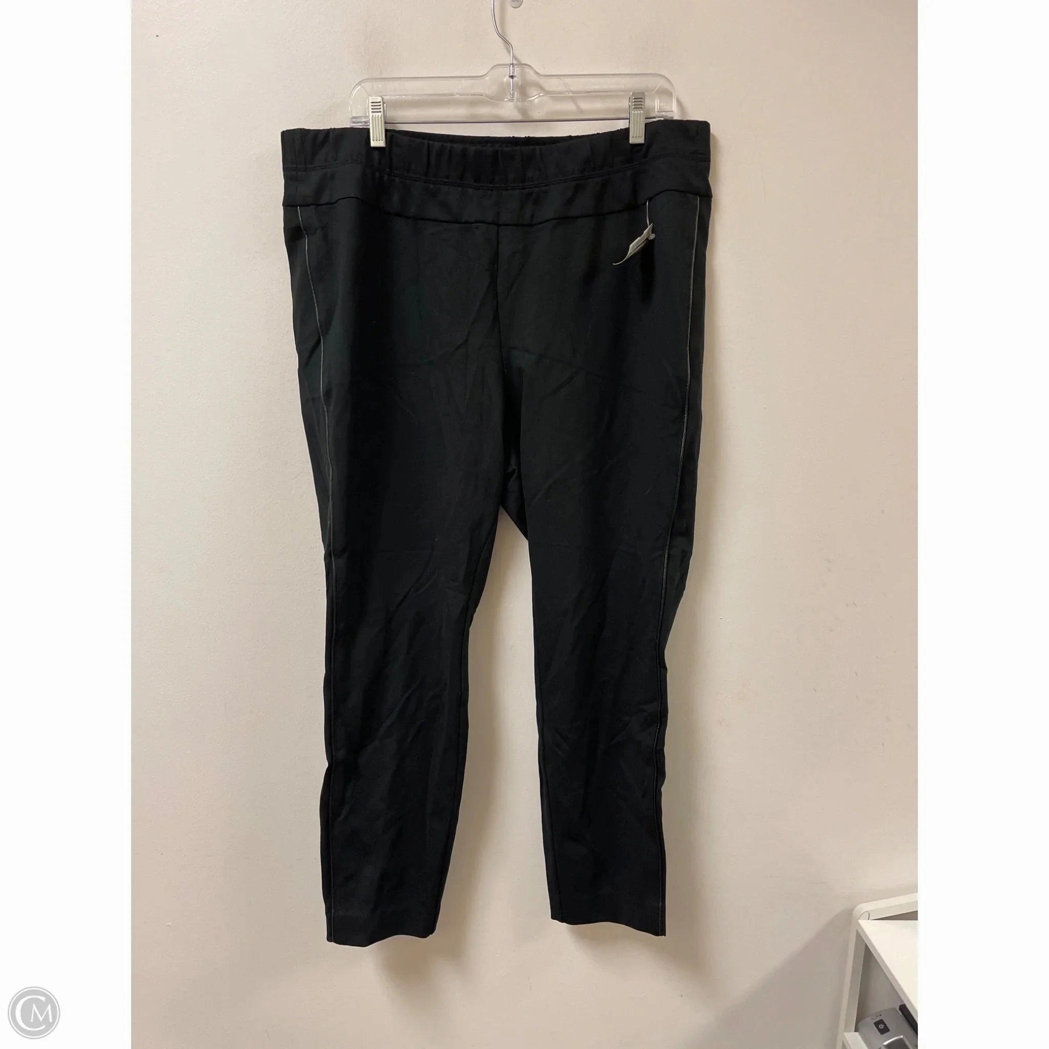 Pants Lounge By J. Jill In Black, Size: 2x Distressed finish Adjustable Drawcord