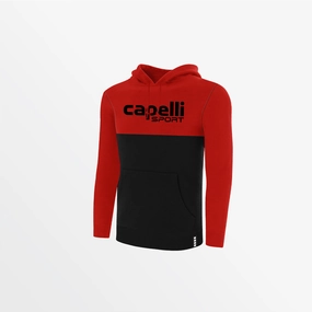 Non Chafing Edges YOUTH COLOR BLOCKED FLEECE PULLOVER HOODIE