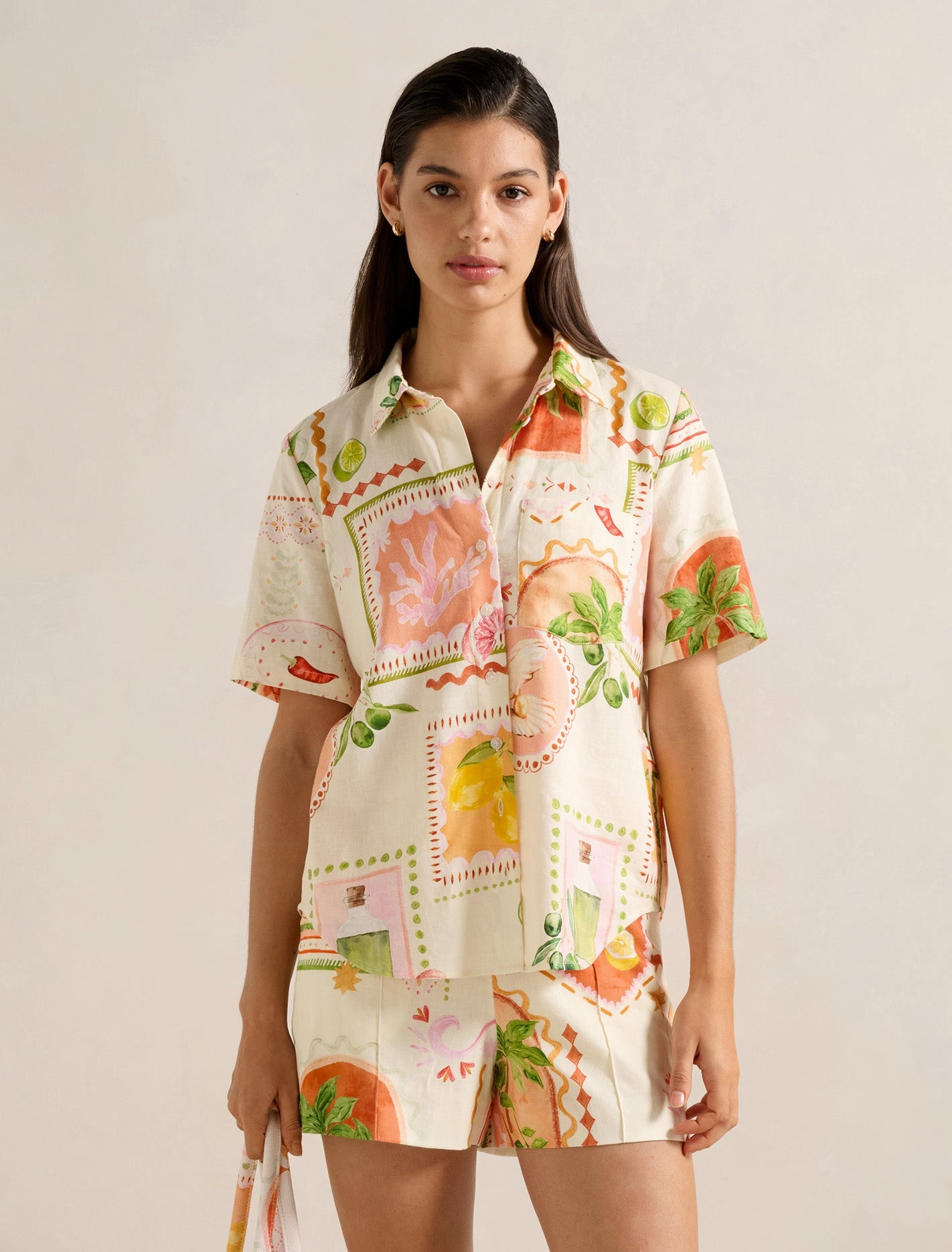 Kailani Button Up Shirt Double Layered Hem FrictionResistantEdges