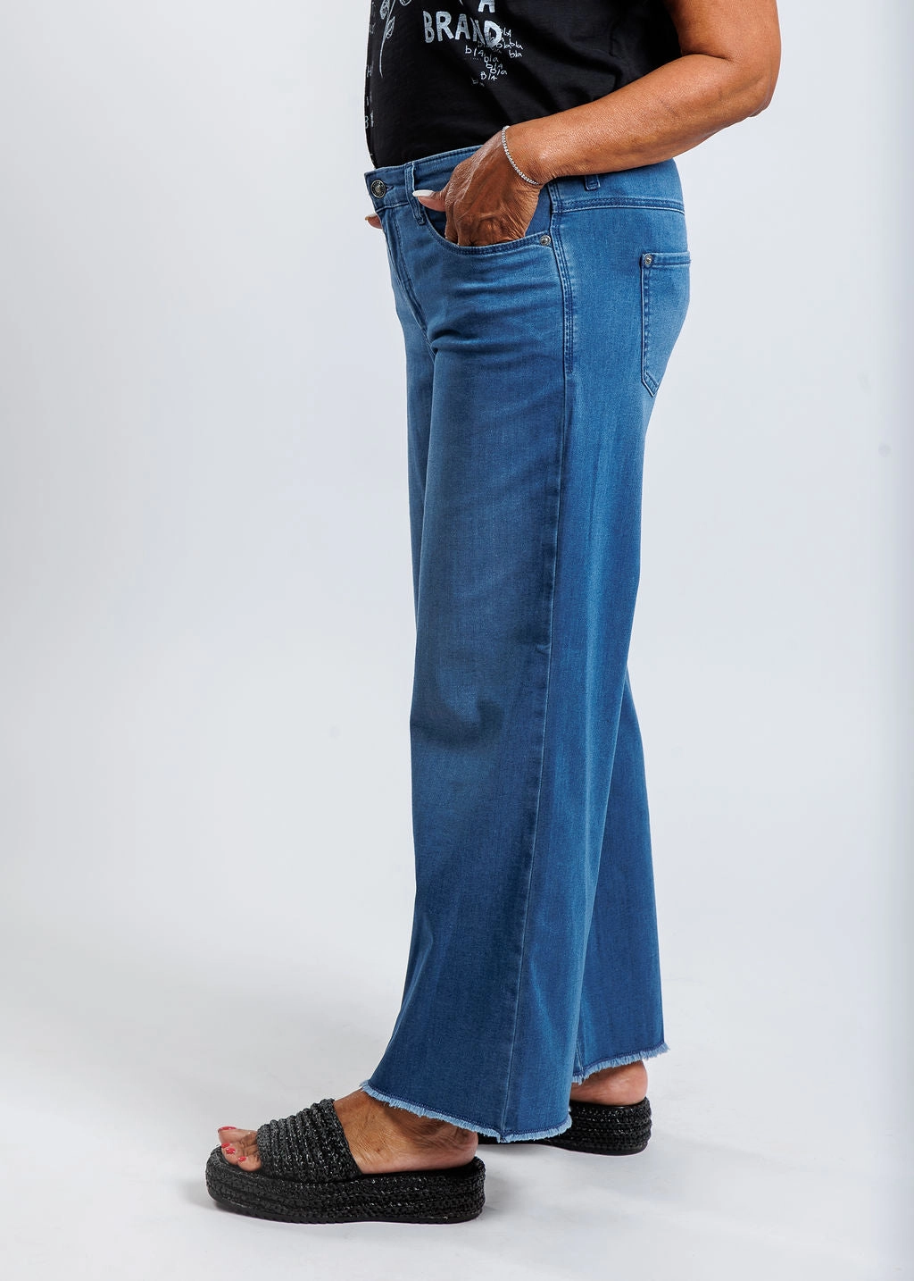 Dream Wide Crop Wonderlight Jeans - Denim Perfect Comfort Fit