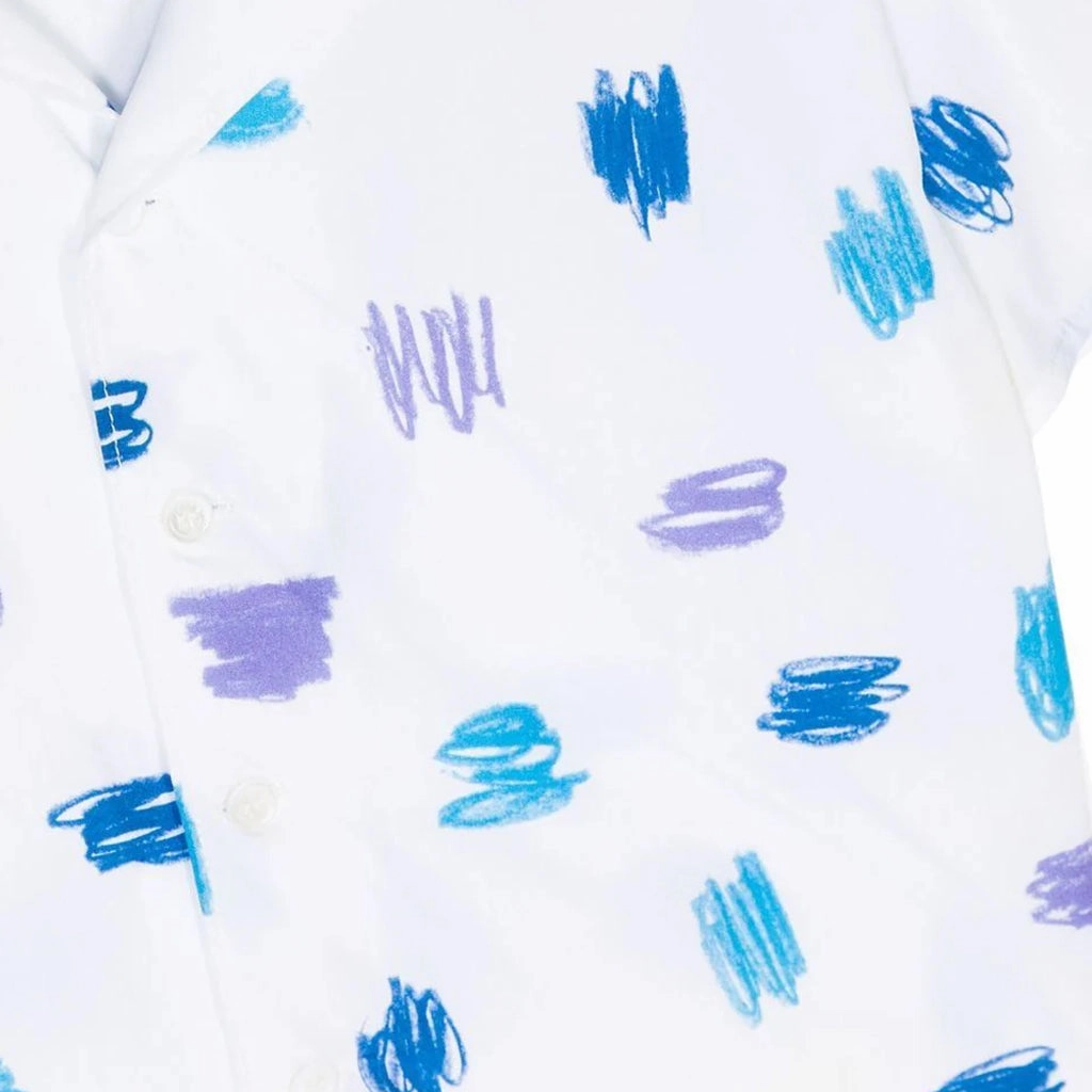 KINDRED Scribble Print Short Sleeve Shirt Non Irritating Seams