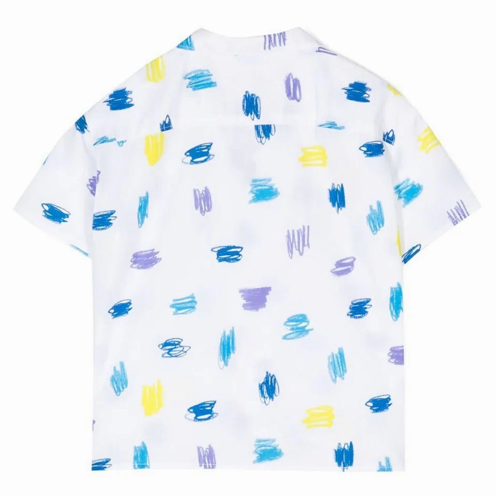 OdorResistantFinish KINDRED Scribble Print Short Sleeve Shirt